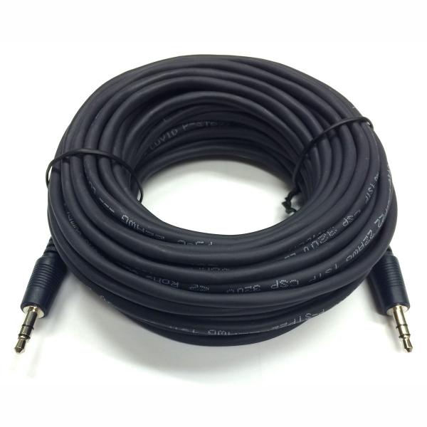 35' 3.5mm CMP Stereo Audio Cable - 22 AWG - TechCraft (Male/Male)